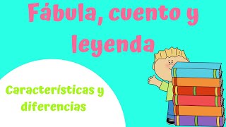 FÁBULA CUENTO Y LEYENDA  CARACTERÍSTICAS Y EJEMPLOS [upl. by Odnumde636]