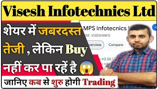 Visesh Infotech latest news । MPS Infotechnics ltd share latest news । Why trading suspended [upl. by Geilich547]