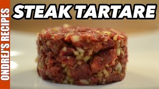 Classic Steak Tartare Recipe  How To Make Beef Tartare  Raw Beef Steak [upl. by Ocsinarf]