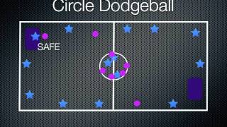 PE Games  Circle Dodgeball [upl. by Etirugram985]