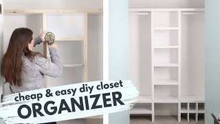 Build a DIY Closet Organizer for Cheap less than 75 [upl. by Sloatman]