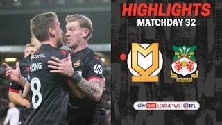 HIGHLIGHTS  MK Dons vs Wrexham AFC [upl. by Sefton289]