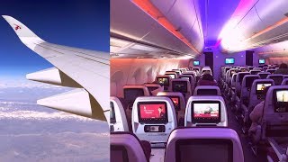 Inside Qatar Airways Airbus A350900 Amazing Economy Class [upl. by Ayian]