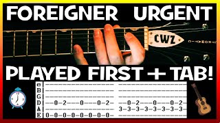 Foreigner Urgent Guitar Chords Lesson amp Tab Tutorial [upl. by Herbst]