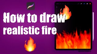 How to draw realistic fire in Procreate under 30 seconds tutorial for beginners IPad Pro shorts [upl. by Eidoow298]