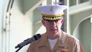 US Marine Corps General delivers speech honouring ADF personnel [upl. by Radferd]