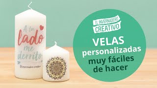 Cómo personalizar velas MUY FÁCIL  How to customize candles [upl. by Pillyhp]