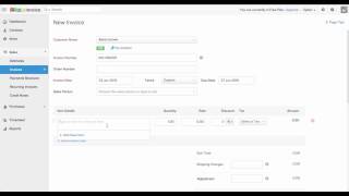 Zoho Invoice Creating Your First Invoice [upl. by Ardnayek]