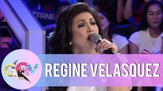 GGV Regine Velasquez sings a few lines from her iconic songs [upl. by Lovell]