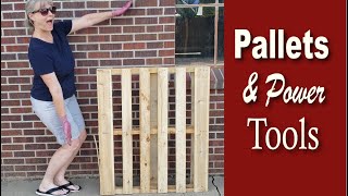 How I made my first pallet project  Upcycled Raised Garden Bed DIY [upl. by Eldreda940]