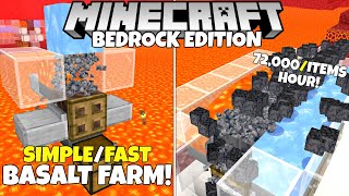 Minecraft Bedrock FAST Basalt Farm No Redstone 72000 ItemsHour MCPE Xbox PC Ps4 [upl. by Ikcaj570]