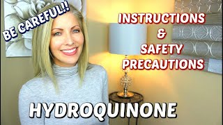 Hydroquinone to Lighten Skin  Be Careful  Instructions and Safety Precautions [upl. by Morrell867]