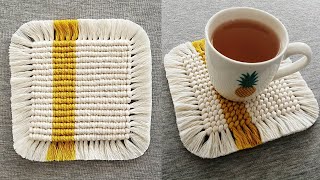 DIY POSAVASOS en MACRAME paso a paso PRINCIPIANTES  DIY Macrame Coasters [upl. by Roon555]