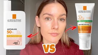 La RochePosay Anthelios AntiShine Tinted SPF VS Ultralight Invisible Fluid Which One Is Better [upl. by Sukey]