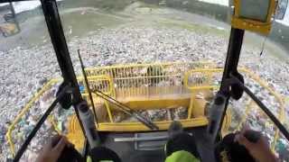 Operating TANA E320eco landfill compactor [upl. by Adlitam697]