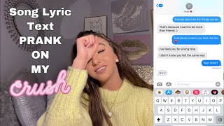 SONG LYRIC TEXT PRANK ON MY TIKTOK CRUSH WHAT HAPPENED NEXT IS CRAZY [upl. by Chance]