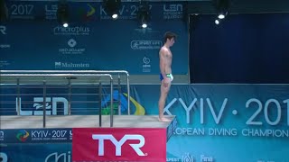 Vladimir BARBU  2017 European Diving Championships Kyiv UKR  Men 10m Prelim FULL [upl. by Divadnhoj]