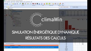 Simulation Énergétique Dynamique  Résultats des calculs dans ClimaWin [upl. by Erickson]