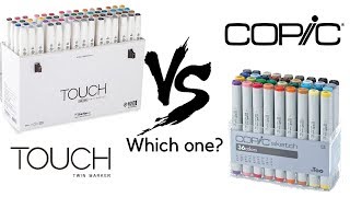 Touch Markers vs Copic Markers [upl. by Oiuqise526]