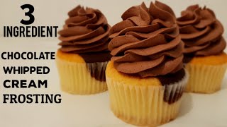 STABILIZED CHOCOLATE WHIPPED CREAM FROSTING  WITHOUT GELATINE [upl. by Akimat]