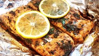 Air Fried Lemon Garlic Salmon in Foil  Cooked from Frozen [upl. by Hiroshi560]