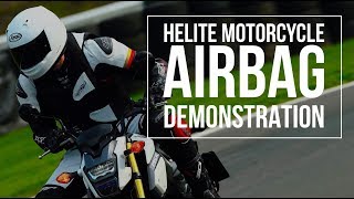 Helite demonstrates the new GP Air motorcycle airbag [upl. by Amado]