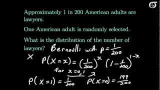 Introduction to the Bernoulli Distribution [upl. by Schmitt]