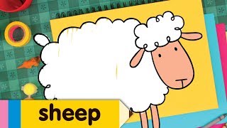 How to Draw A Sheep  Simple Drawing Lesson For Kids  Step By Step [upl. by Eneja824]