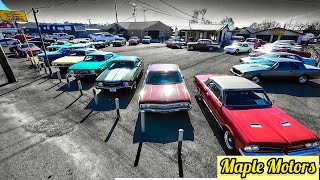 Classic Muscle Cars Maple Motors Official Inventory Walk Around 2524 Update American Rides ForSale [upl. by Ahseya]