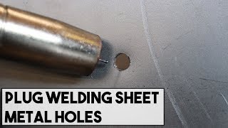 HOW TO PLUG WELD HOLES IN AUTO BODY PANELS [upl. by Alue]