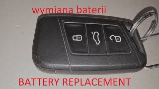 Vw Wymiana baterii kluczyka Nowy typ [upl. by Zilla]