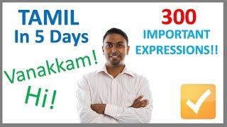 Learn Tamil in 5 Days  Conversation for Beginners [upl. by Kotta558]