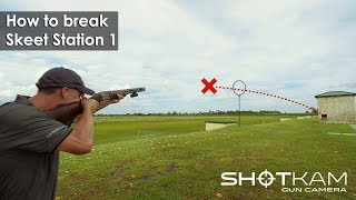 Skeet Shooting Tips  Station 1  by ShotKam [upl. by Hnahk999]