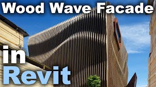 Wave Wood Facade in Revit Tutorial [upl. by Eimmac]