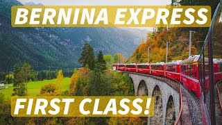 BERNINA EXPRESS SWITZERLAND TRAIN  First Class  Swiss Train from Tirano to Chur [upl. by Abbie235]