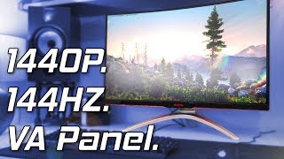 AOC AGON AG322QCX Review  The 32 Inch 144Hz 1440p Monitor [upl. by Orrocos]