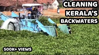 Cleaning Keralas Backwaters with 420 Series Weed Harvester Cleantec Infra [upl. by Immak]