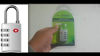 TSA Approved 4 Digit Lock  How to Set and Reset [upl. by Esmond]