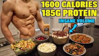 Full Day of Eating 1600 Calories Insane Volume  Super High Protein Diet For Fat Loss [upl. by Aw]