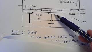 Steel Girder Check Part 1 Dead Load Calculations [upl. by Ynos]