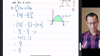 Areas by Integration 1 of 6 Basic area under curve [upl. by Nrubliw]