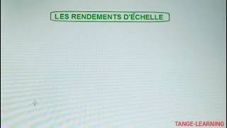 Comment déterminer la nature des rendements déchelle  quotMicroéconomiequot [upl. by Nerahs]