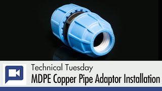 MDPE Copper Pipe Adaptor installation [upl. by Eecart]