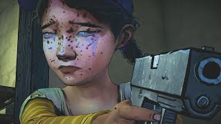 Clementine Shoots Lee  The Walking Dead Game Remastered Ending Scene [upl. by Crofton]