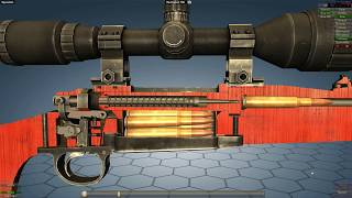 HOW BOLT ACTION RIFLE WORKS REMINGTON 700 MECHANISM [upl. by Atinnor]