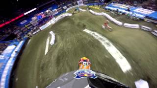 GoPro Sean Cantrell AX Lites Heat Race Win 2016 AMSOIL ArenacrossTampa FL [upl. by Eitsym]