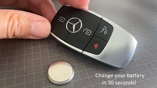 How to change the Key Fob Battery on 2017  2020 Mercedes [upl. by Leonhard918]