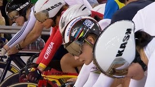 Womens Keirin Final  2014 Track Cycling World Cup  London [upl. by Byran260]