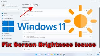 Windows 11 Brightness Problem  How To Fix [upl. by Cody]