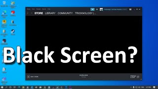 How To Fix Steam Black Screen Error  Steam Not Loading ProblemSolved [upl. by Llednik]